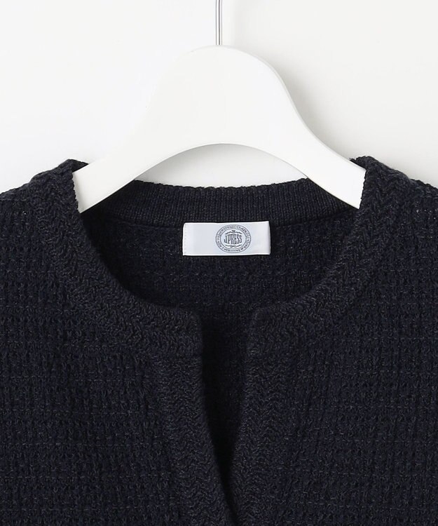 J.PRESS LADIES 【洗える】DAILY TWEED ニット アウター ネイビー系
