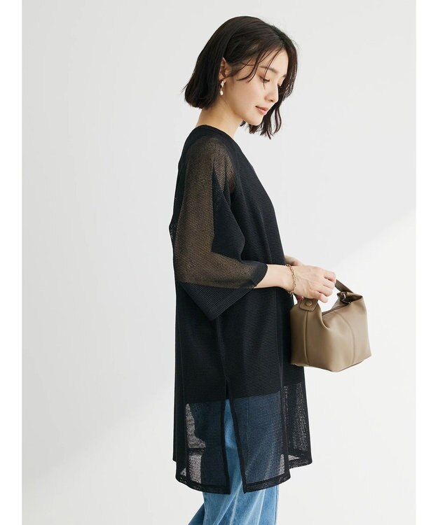 Green Parks ＳＥＴ２点メッシュラグランチュニック Black