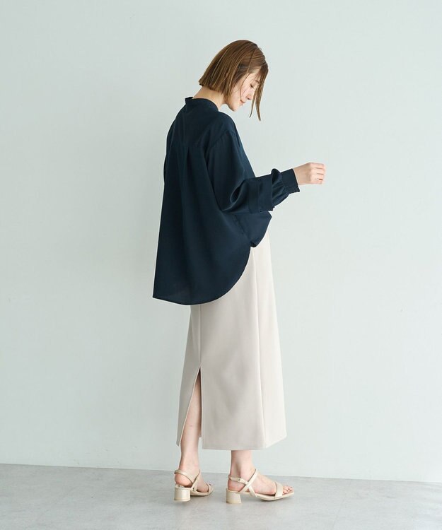 YECCA VECCA ダンボールニットナロースカート Beige