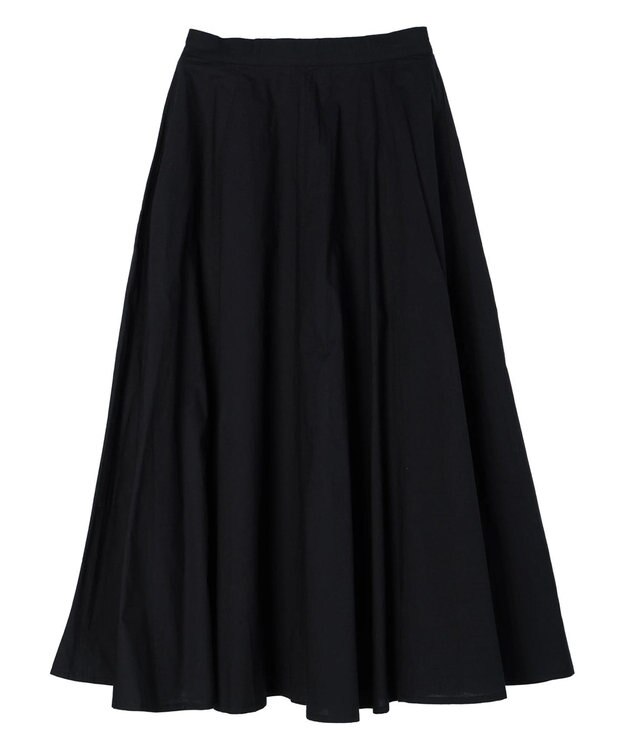 Green Parks インド綿 ボリュームポプリンスカート Black