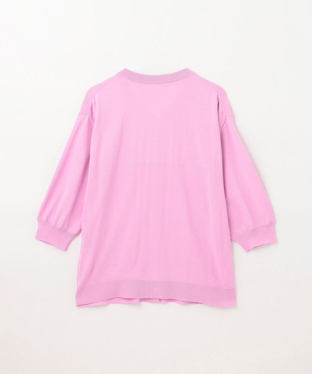 GRACE CONTINENTAL 配色ニットカーディガン ピンク