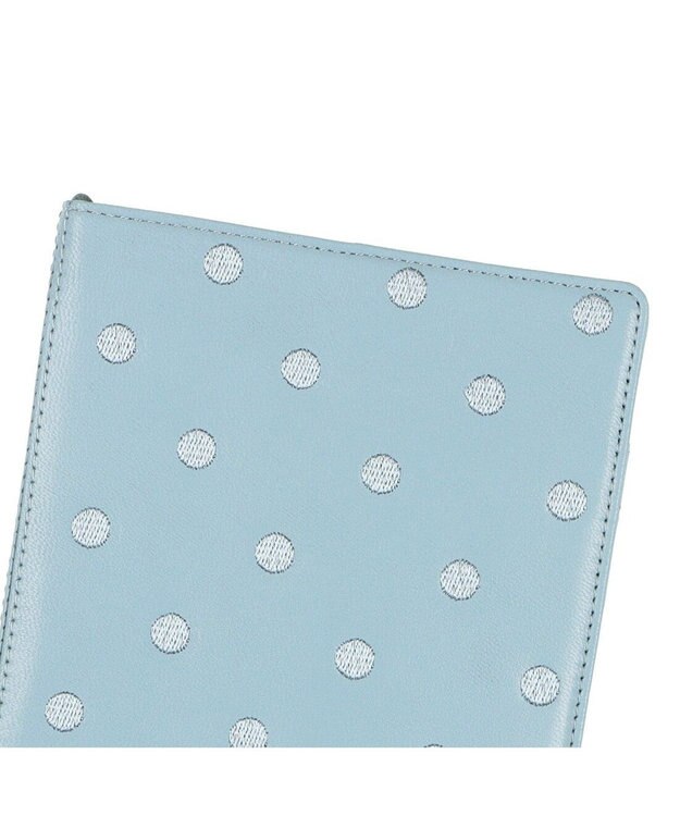 UNBILLION ペルケ perche / ドット刺繍A5手帳カバー サックスブルー
