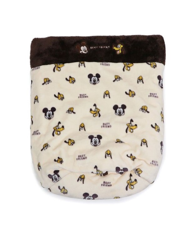 PET PARADISE ディズニー プルート 遠赤外線  寝袋 筒型 M ベージュ