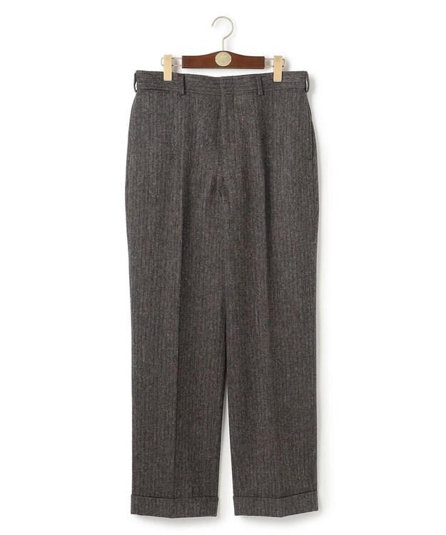 J.PRESS MEN 【J.PRESS ORIGINALS】Lambs Tweed New Piped Stem Slacks / Big Back Belt / Japan Made グレー系1