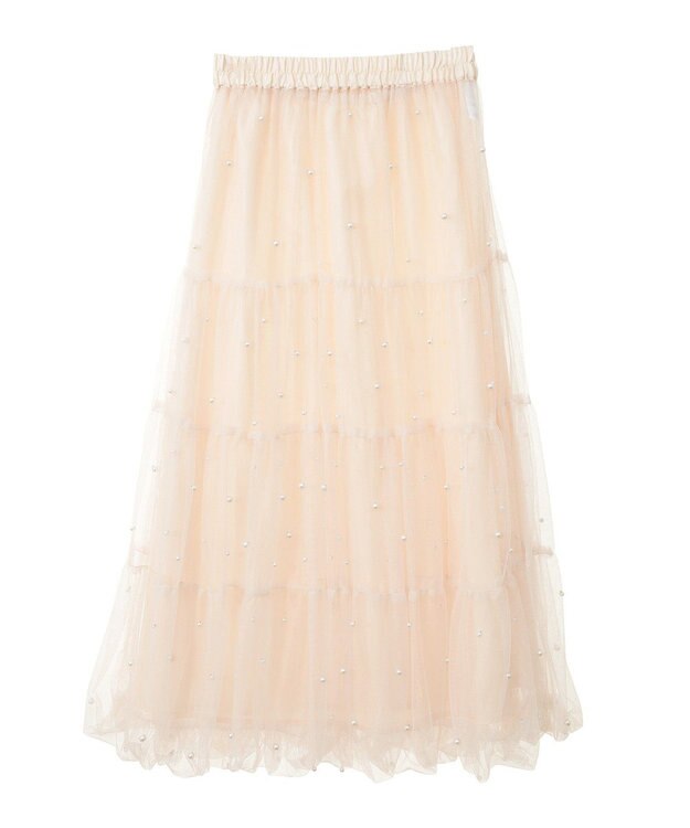 earth music&ecology チュールパールスカート Ivory