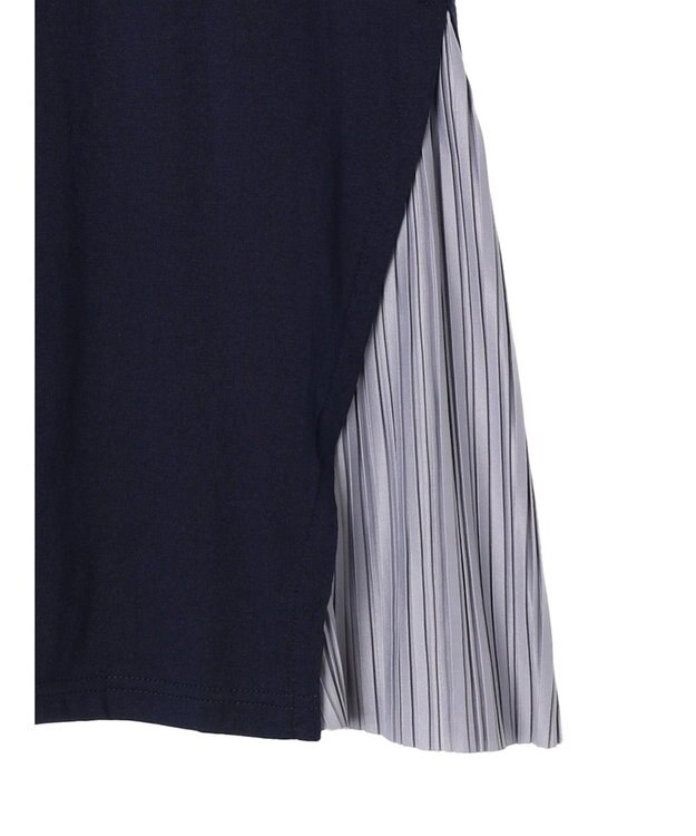 Green Parks 脇プリーツドッキングチュニック Navy