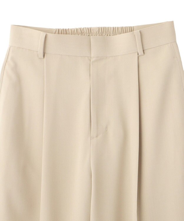 YECCA VECCA サイドラインパイピングストレートパンツ Gray Beige