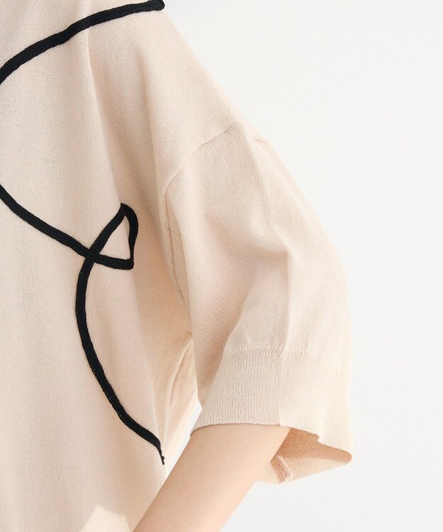 Green Parks 刺繍コードＶネックカーディガン Light Beige