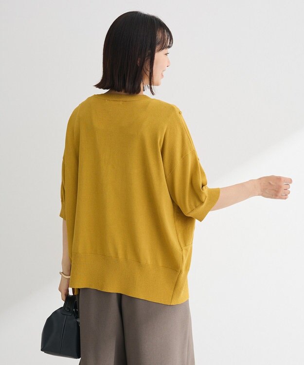 Green Parks 刺繍コードＶネックカーディガン Yellow