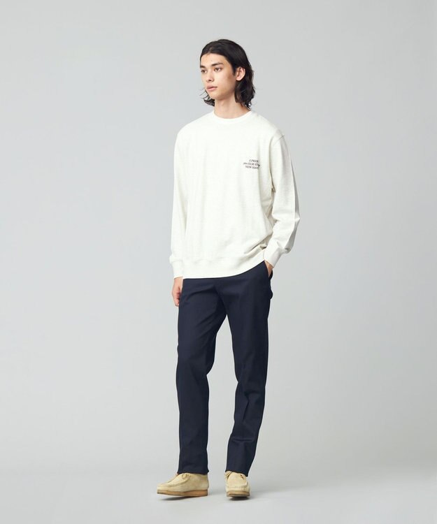 J.PRESS MEN インレージャージー アドレスプリント ロゴトレーナー ライトグレー系