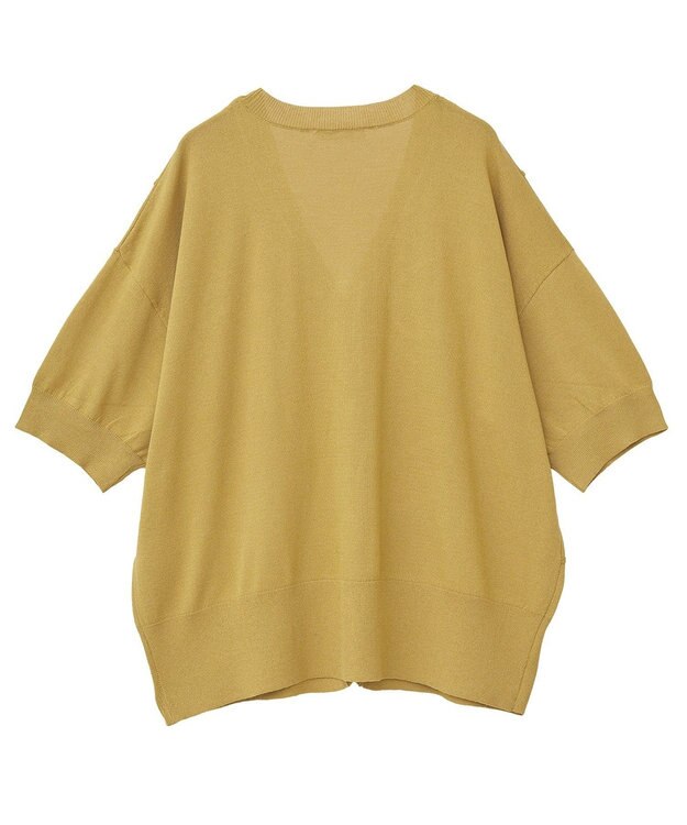 Green Parks 刺繍コードＶネックカーディガン Yellow