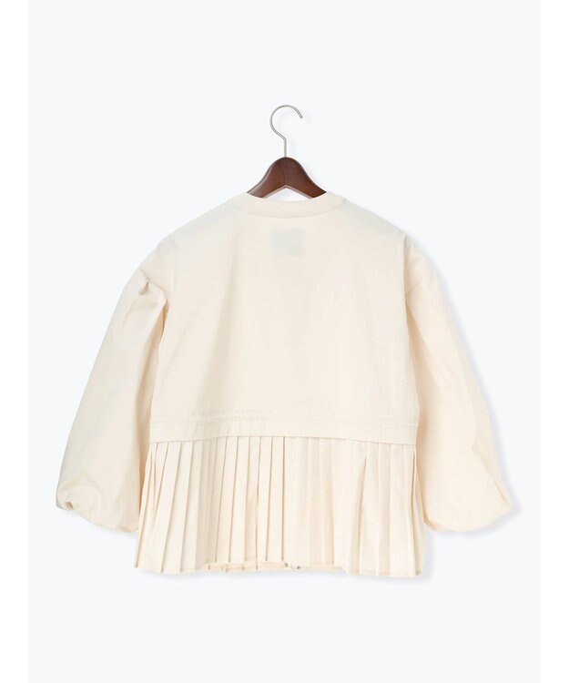 Te chichi 袖バルーンペプラムプリーツブルゾン ベージュ