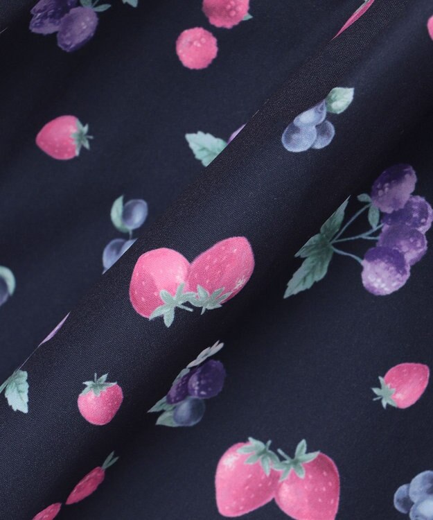 ANY KIDS 【洗濯機可能】総柄フルーツ キュロット ネイビー