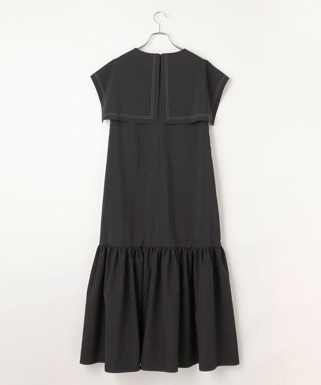 #Newans 【ANSWER for フォトジェニックスタイル】セーラーカラーティアードワンピース ブラック系