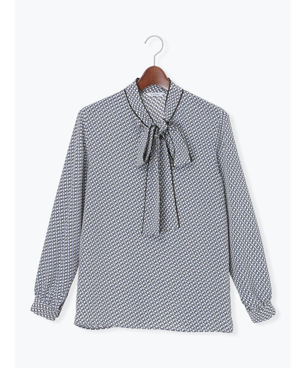 Te chichi パターンアソートボウタイブラウス《2026 spring catalog item》 ブルー