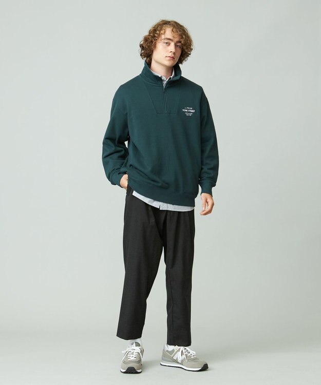 J.PRESS YORK STREET 【UNISEX】チェックテーパードパンツ グレー系3