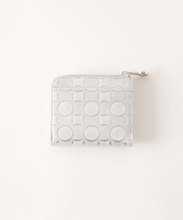 MIYABIYA La quoh with kirakaracho 南蛮七宝アルチザンレザー ミニL字ファスナー財布 月白銀（シルバー）