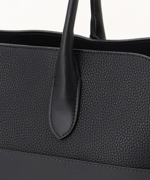 ICB 【A4サイズ収納可能】ナイロンボストントート チャコール系