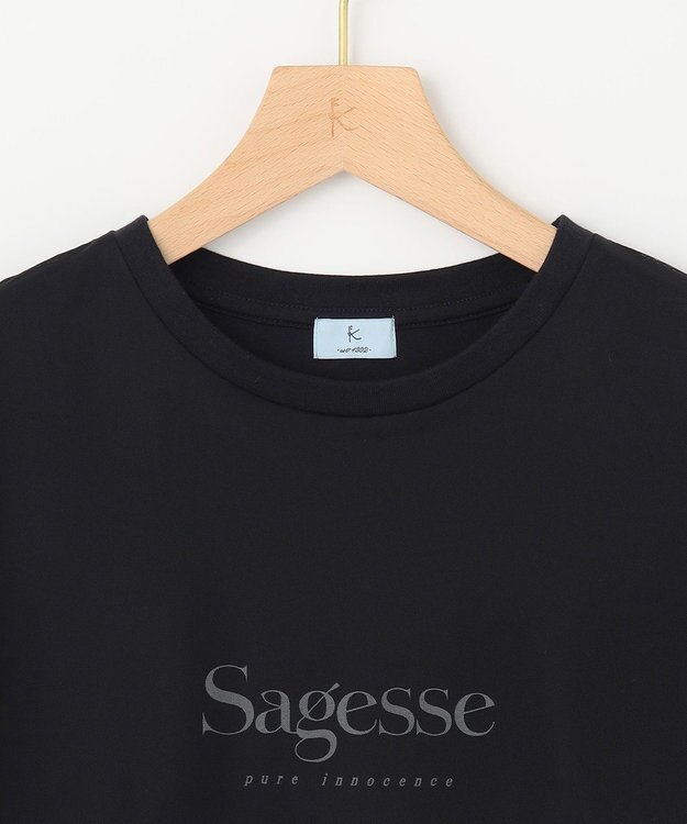 組曲 チュールロゴ Ｔシャツ ブラック系