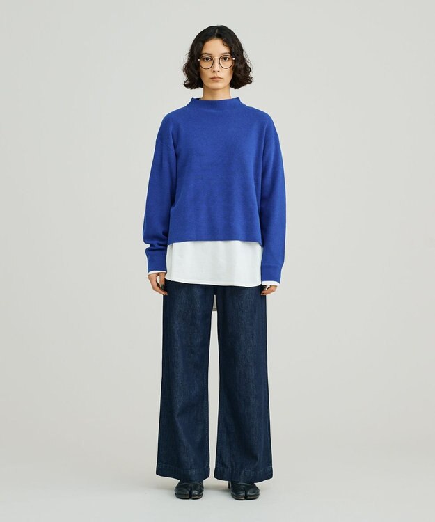 J.PRESS YORK STREET 【WOMEN】ANTI PILLING WOOL ボトルネックニット ブルー系