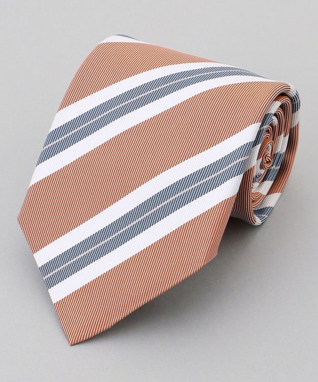 GOTAIRIKU Fermo Fossati_レジメンタル ネクタイ オレンジ系1