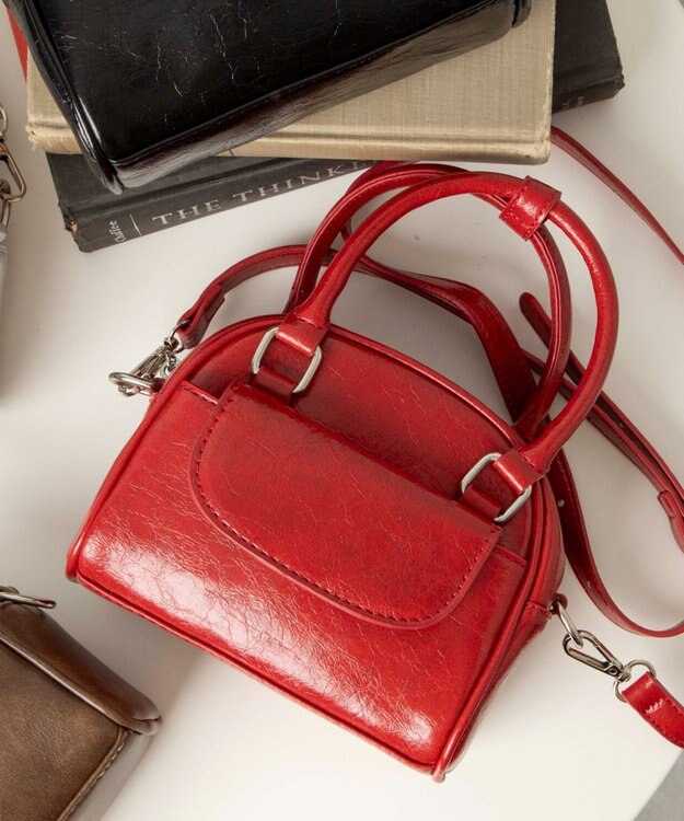 WEGO ミニボストンショルダー レッド