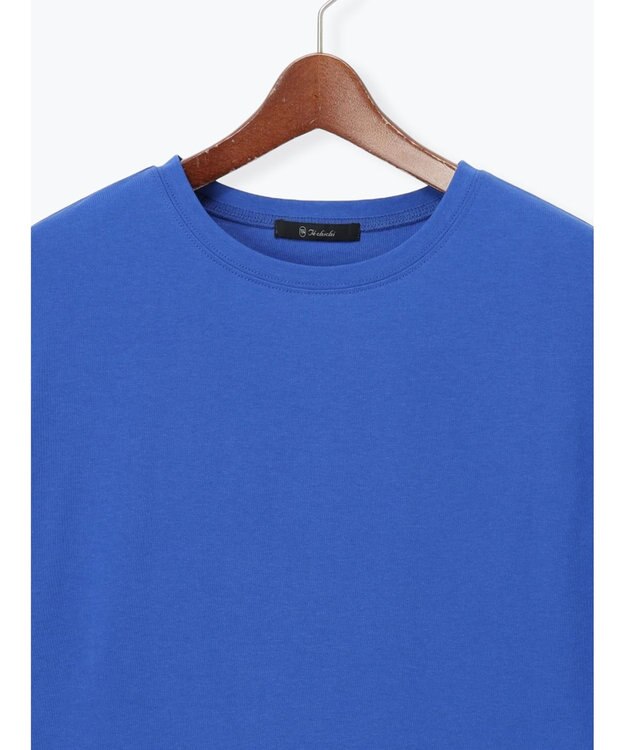 Te chichi 【接触冷感/遮熱/吸水速乾】ショルダータックドルマンTシャツ ブルー