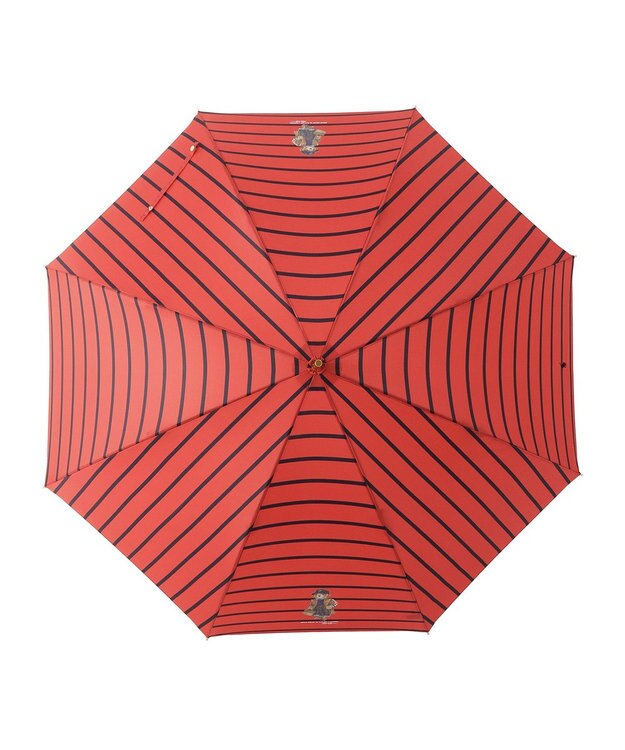 MOONBAT POLO RALPH LAUREN 長傘 ボーダーストライプ POLO BEAR レッド