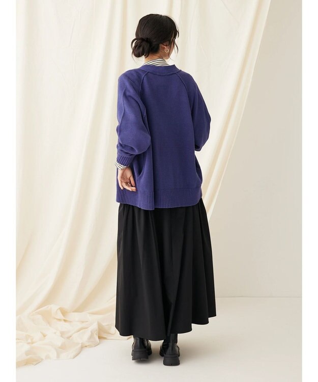 CRAFT STANDARD BOUTIQUE Ｖネックアウトリンキングカーディガン Navy