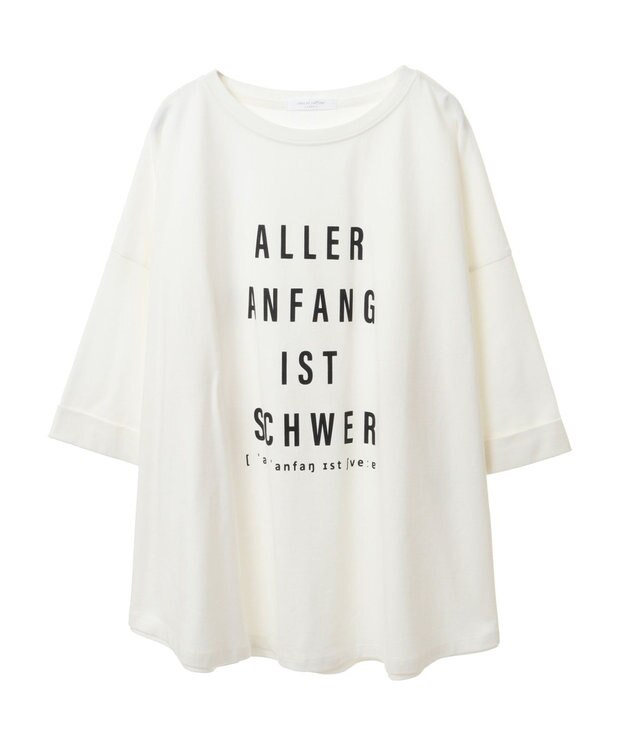 Green Parks インド綿 BIGサイズブロックロゴ半袖プルオーバー Off White