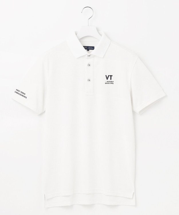 23区GOLF 【MEN】【吸水速乾/UVケア】ＹＥＬＬ柄ジャガード ポロシャツ ホワイト系