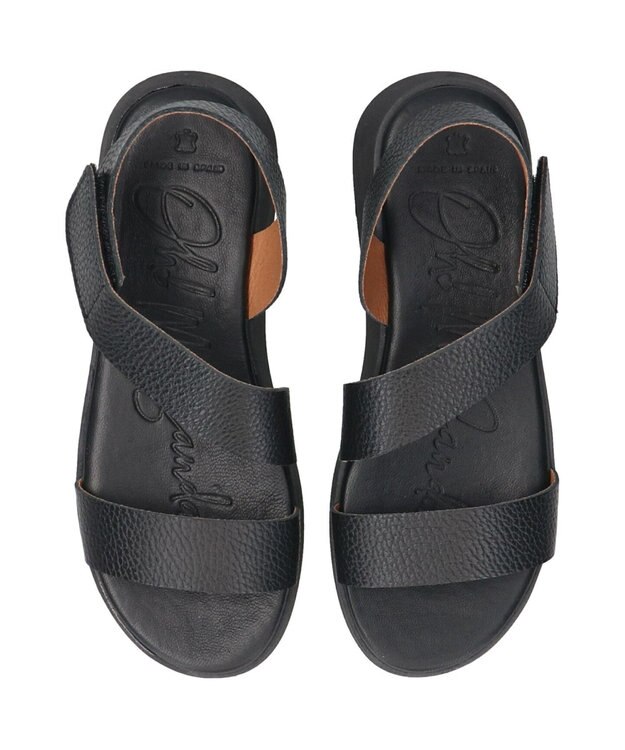 INTER-CHAUSSURES 【Oh my Sandals】クッションインソール厚底サンダル ブラック