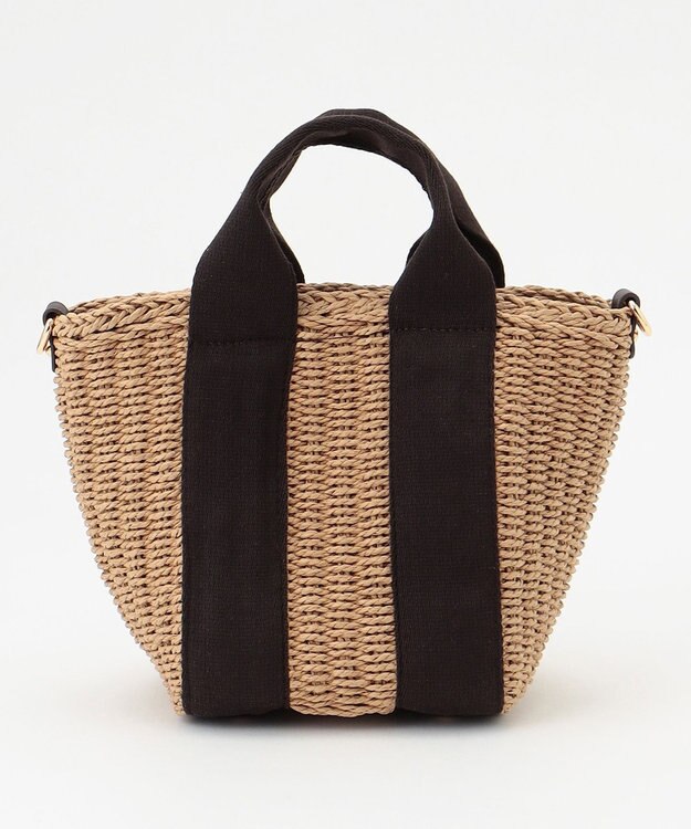 LA BAGAGERIE 【maison vert】【ペーパー素材使用】2WAYかごバッグ チョコ×ベージュ