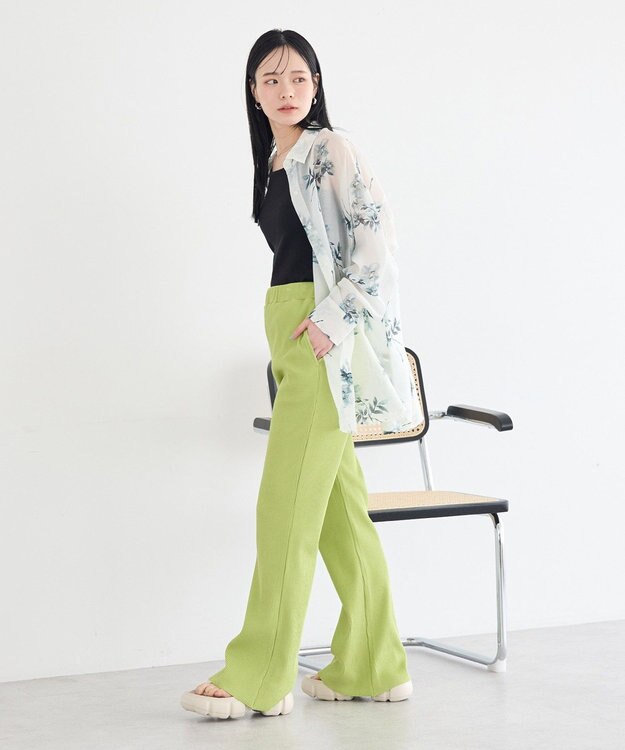 earth music&ecology シアーシャツ Flower