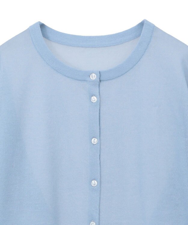 AMERICAN HOLIC シアークルーネックニットカーディガン Light Blue