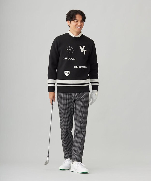 23区GOLF 【MEN】ガンクラブチェックプリントパンツ ブラック系3