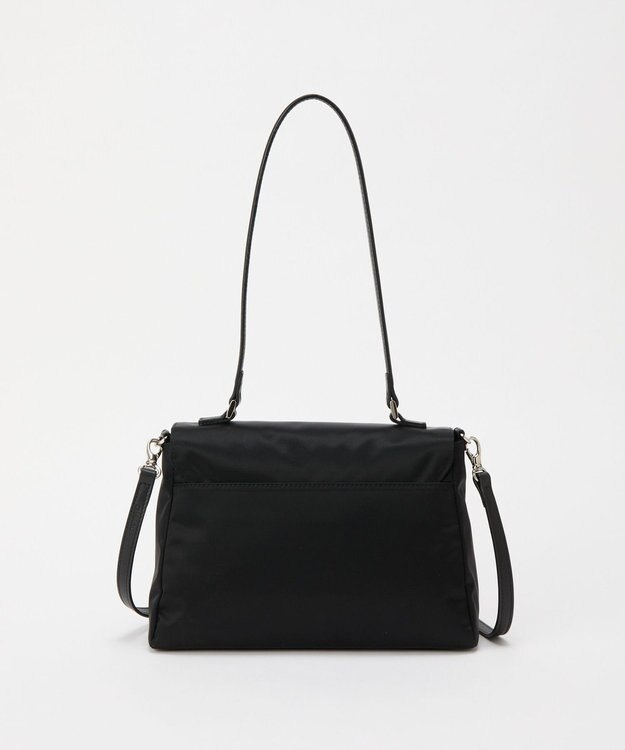 russet クラウズナイロンフラップミニトートバッグ(CE-1689) Black