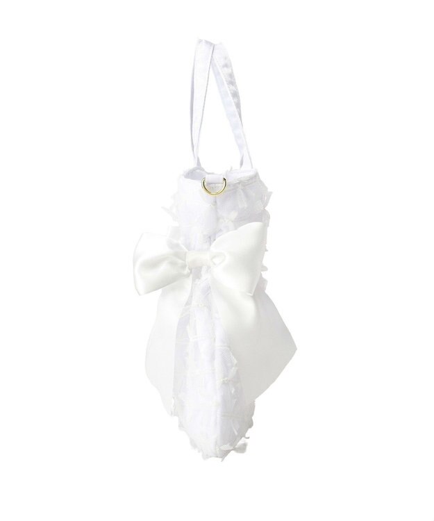 Maison de FLEUR レースダブルリボン２Ｗａｙトートバッグ Off White