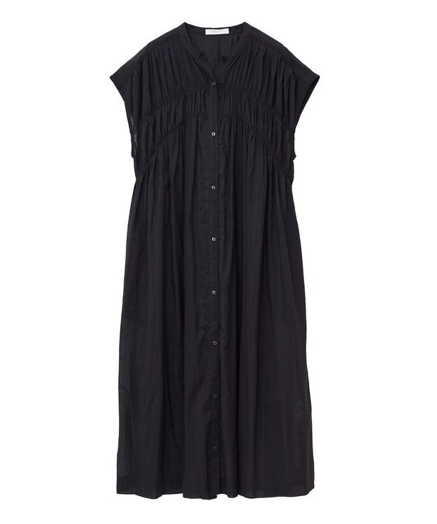 Green Parks Ｉ　シャーリングワンピース Stripe Navy