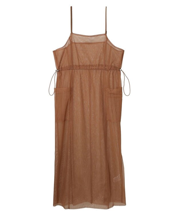 Green Parks ・ＥＬＥＮＣＡＲＥ　ＤＵＥ　チュールドロストキャミワンピ Brown