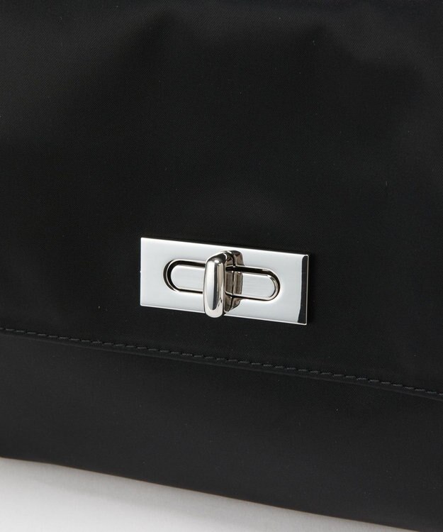 russet クラウズナイロンフラップミニトートバッグ(CE-1689) Black