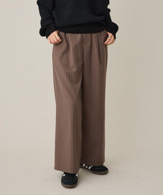 CRAFT STANDARD BOUTIQUE ピンストライプパンツ Stripe Brown