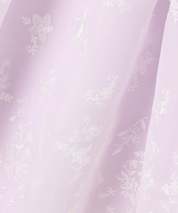 ANY KIDS 総刺繍 花柄ワンピース ラベンダー