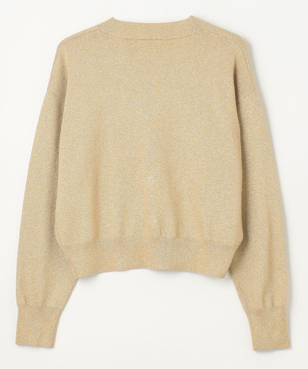 NAVE 【Nave・洗える】ラメニット カーディガン ゴールド系