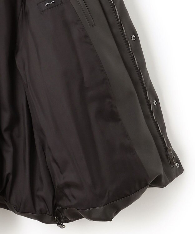 JOSEPH HOMME シンセティックレザー　ダウンコート ブラック系