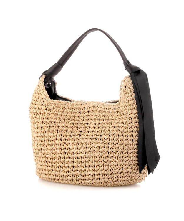 UNBILLION カシュカシュ cachecache / 下がりグログランクロッシェ2wayミニトート ブラック