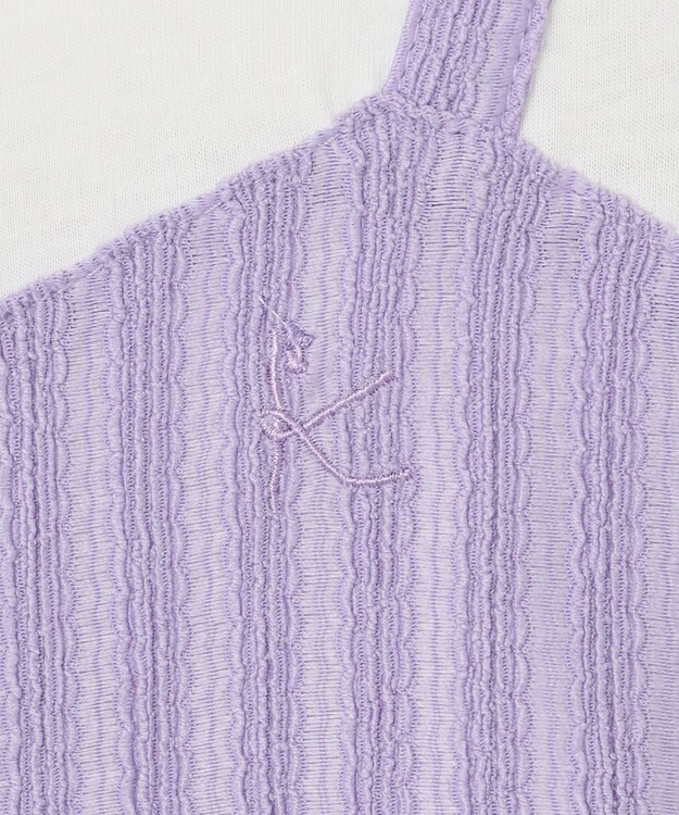 組曲 KIDS 【80-100㎝】レースカットソーコンビ チュニック ラベンダー系