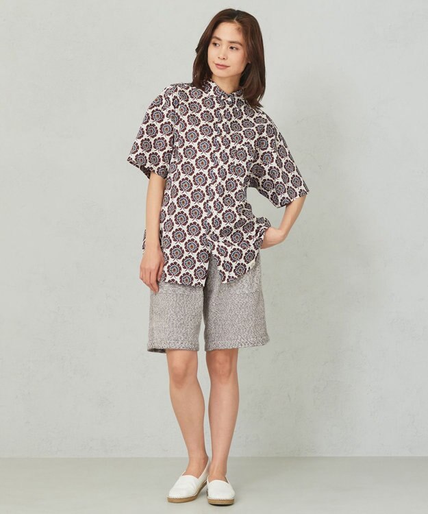 JOSEPH ABBOUD MOUNTAIN 【SPACE／UNISEX】ベアフリース ハーフパンツ ブラウン系