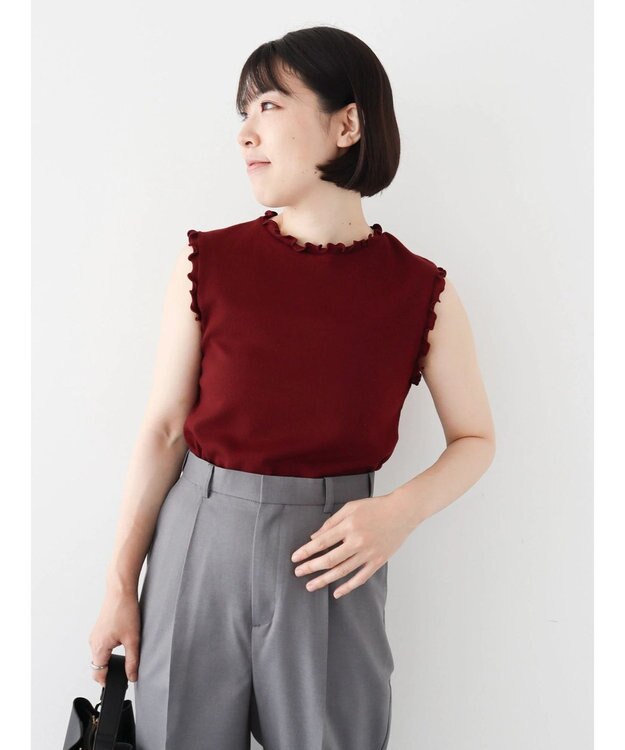 Green Parks ・Ｐｅｔｉｔ　Ｆｌｅｕｒ　メローｓｔリブタンクトップ Bordeaux
