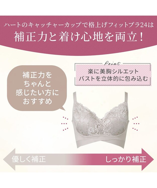BRADELIS New York 【BRADELIS NewYork peace ブラデリス】ハートのキャッチャーカップで格上げフィットブラ24 補正 ブラジャー ノンワイヤーで楽に美バスト DB124301 グレージュ